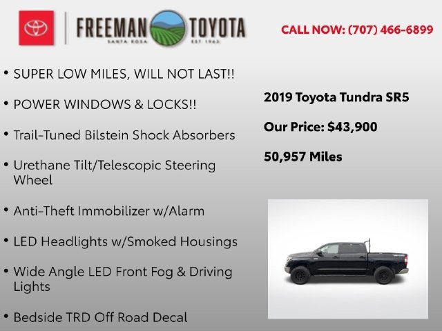 2019 Toyota Tundra SR5 CrewMax 5.5' Bed 5.7L