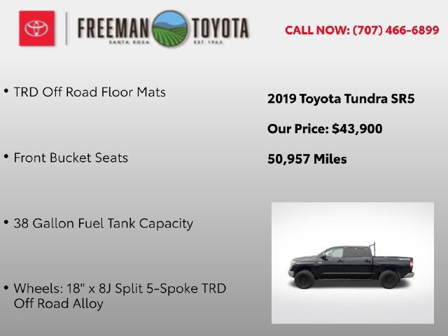 2019 Toyota Tundra SR5 CrewMax 5.5' Bed 5.7L