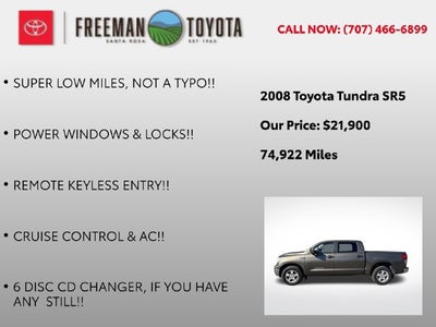 2008 Toyota Tundra CrewMax 5.7L V8 6-Spd AT SR5