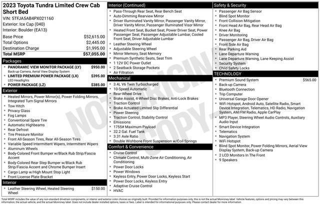 2023 Toyota Tundra Limited CrewMax 5.5' Bed