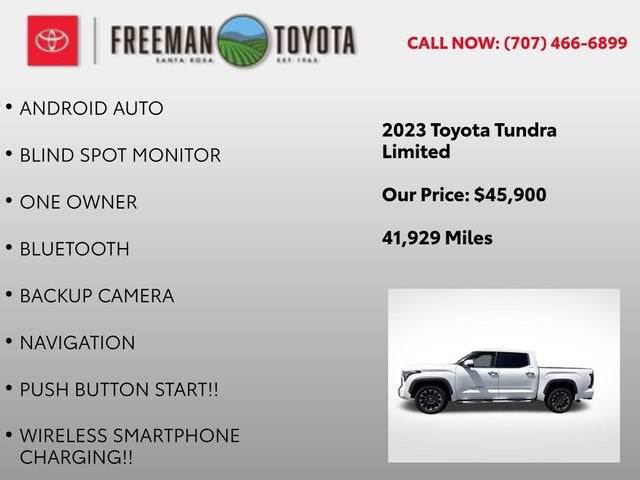 2023 Toyota Tundra Limited CrewMax 5.5' Bed