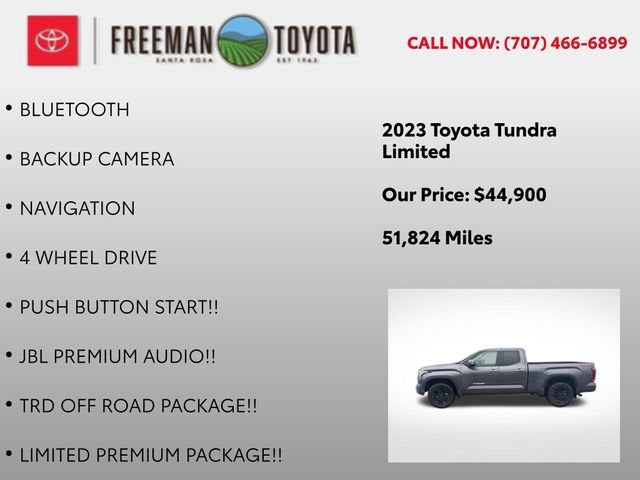 2023 Toyota Tundra Limited Double Cab 6.5' Bed