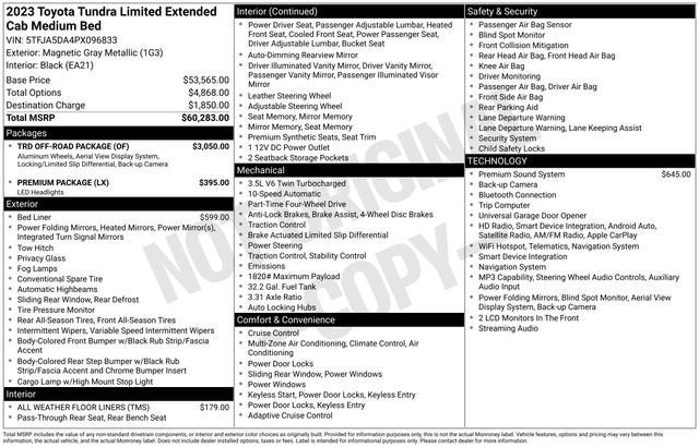 2023 Toyota Tundra Limited Double Cab 6.5' Bed
