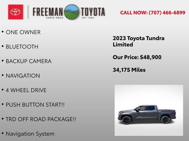 2023 Toyota Tundra Limited CrewMax 5.5' Bed