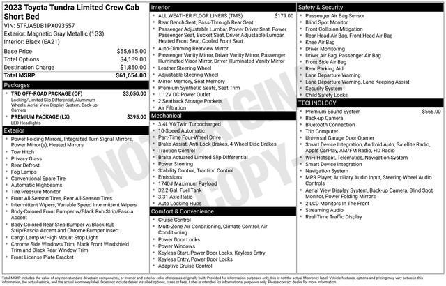 2023 Toyota Tundra Limited CrewMax 5.5' Bed