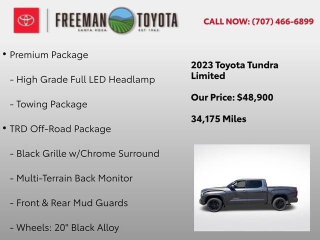 2023 Toyota Tundra Limited CrewMax 5.5' Bed