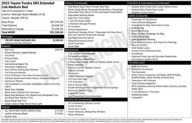 2023 Toyota Tundra SR5 Double Cab 6.5' Bed