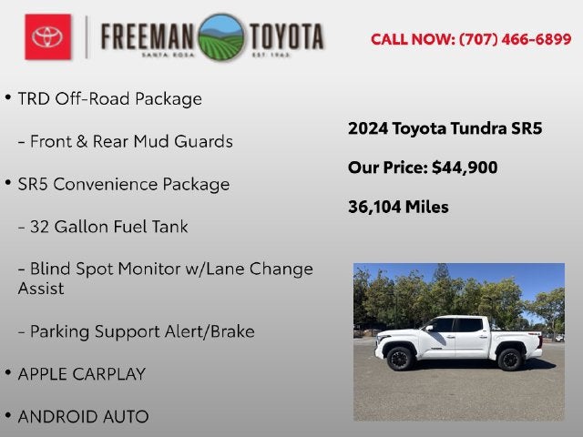 2024 Toyota Tundra SR5 CrewMax 5.5' Bed