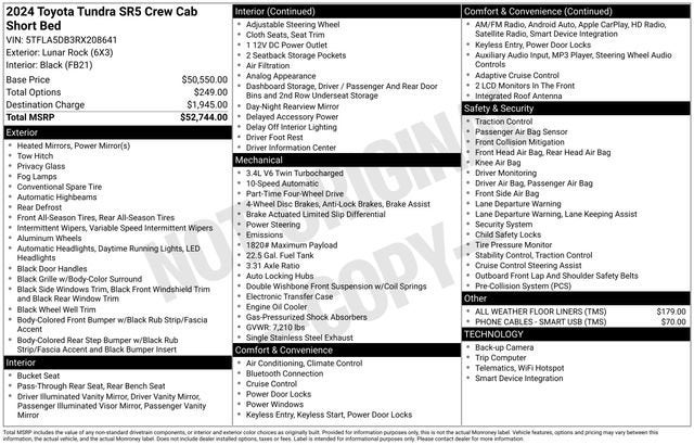 2024 Toyota Tundra SR5 CrewMax 5.5' Bed