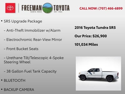 2016 Toyota Tundra Double Cab 5.7L V8 6-Spd AT SR5