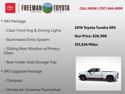 2016 Toyota Tundra Double Cab 5.7L V8 6-Spd AT SR5
