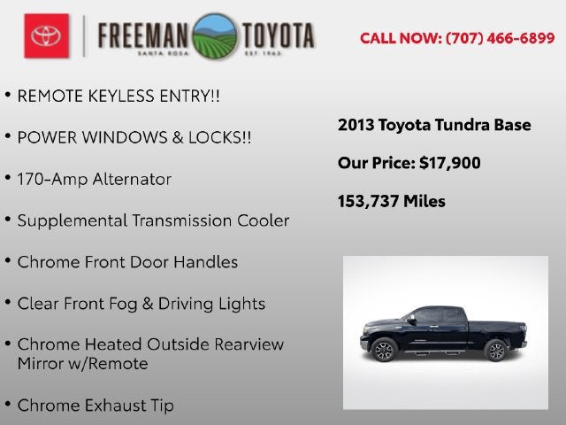 2013 Toyota Tundra Double Cab 5.7L V8 6-Spd AT