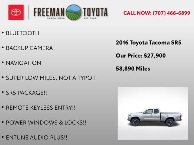 2016 Toyota Tacoma 2WD Access Cab V6 AT SR5