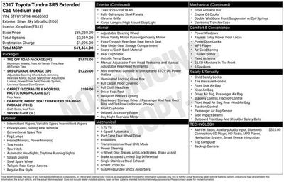 2017 Toyota Tundra SR Double Cab 6.5' Bed 5.7L