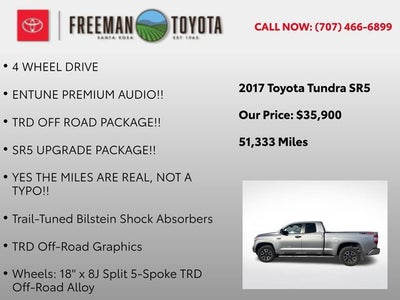 2017 Toyota Tundra SR Double Cab 6.5' Bed 5.7L