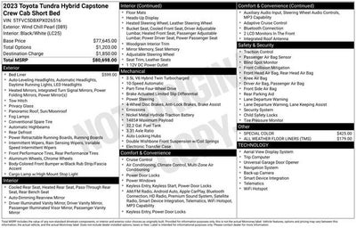 2023 Toyota Tundra Capstone Hybrid CrewMax 5.5' Bed