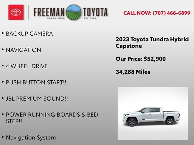 2023 Toyota Tundra Capstone Hybrid CrewMax 5.5' Bed