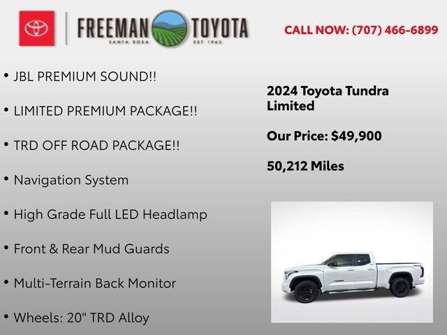 2024 Toyota Tundra Limited Double Cab 6.5' Bed