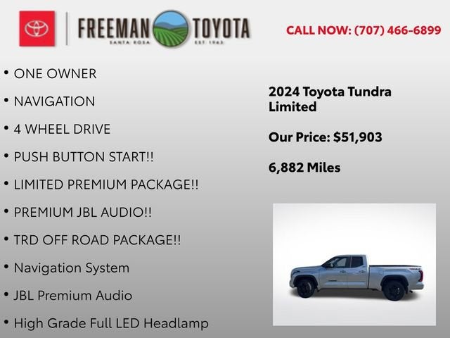 2024 Toyota Tundra Limited Double Cab 6.5' Bed