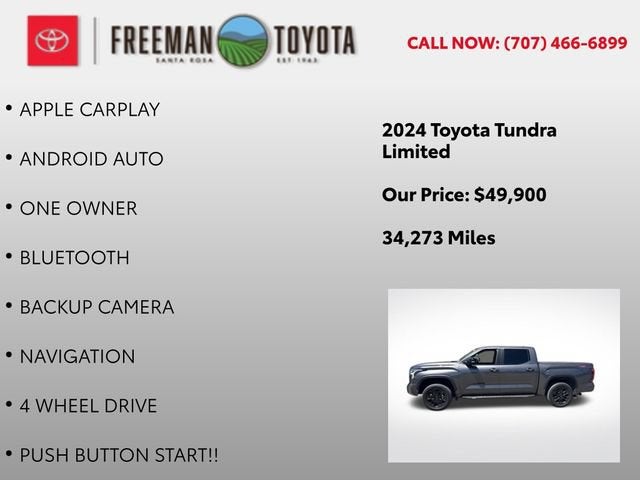 2024 Toyota Tundra Limited CrewMax 5.5' Bed