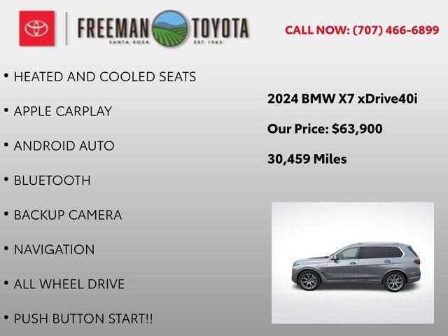 2024 BMW X7 xDrive40i Sports Activity Vehicle