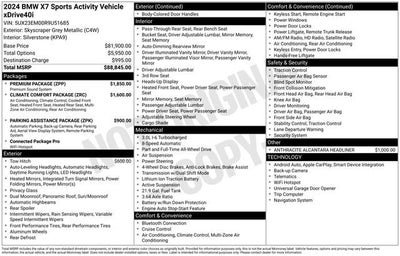 2024 BMW X7 xDrive40i Sports Activity Vehicle