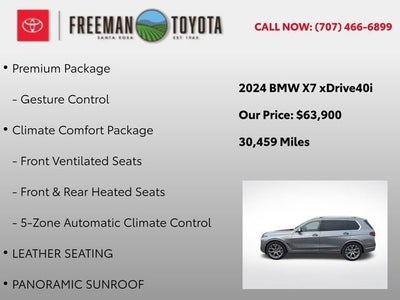 2024 BMW X7 xDrive40i Sports Activity Vehicle
