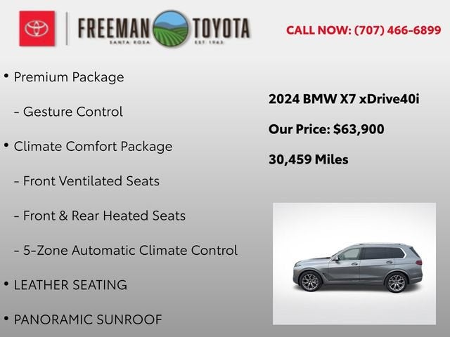 2024 BMW X7 xDrive40i Sports Activity Vehicle