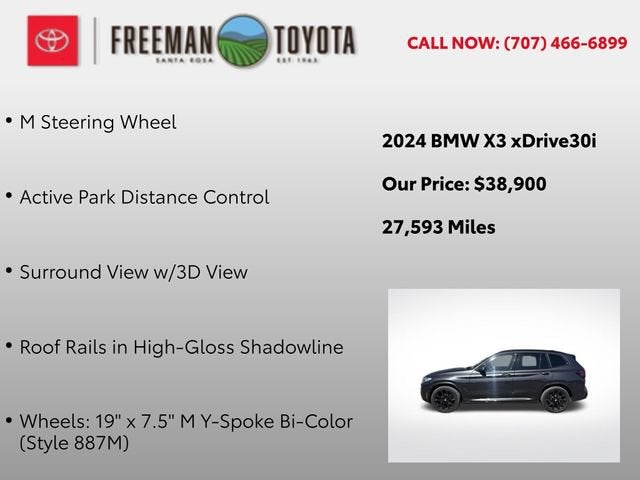 2024 BMW X3 xDrive30i Sports Activity Vehicle