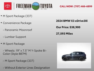 2024 BMW X3 xDrive30i Sports Activity Vehicle