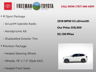 2018 BMW X3 xDrive30i Sports Activity Vehicle