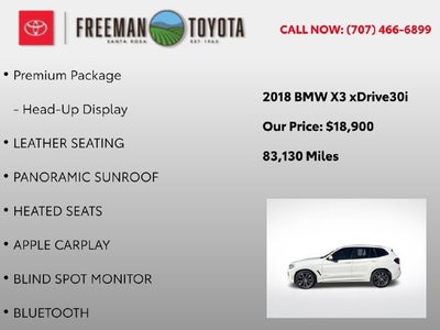 2018 BMW X3 xDrive30i Sports Activity Vehicle