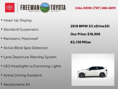 2018 BMW X3 xDrive30i Sports Activity Vehicle