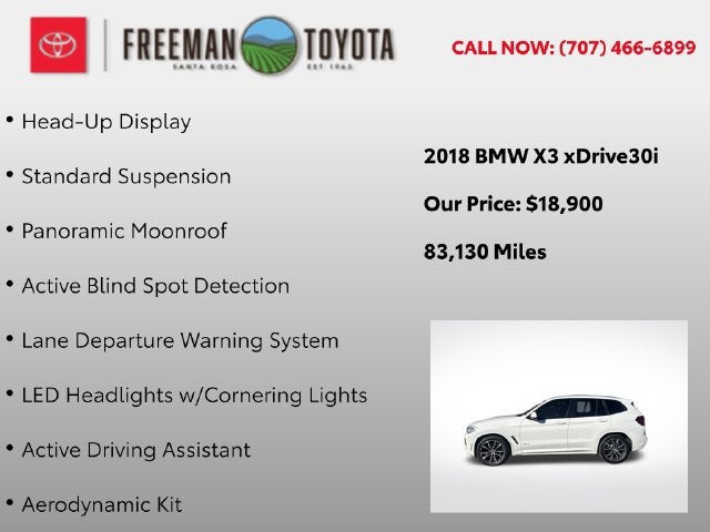 2018 BMW X3 xDrive30i Sports Activity Vehicle