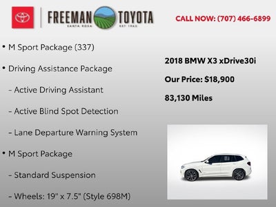 2018 BMW X3 xDrive30i Sports Activity Vehicle