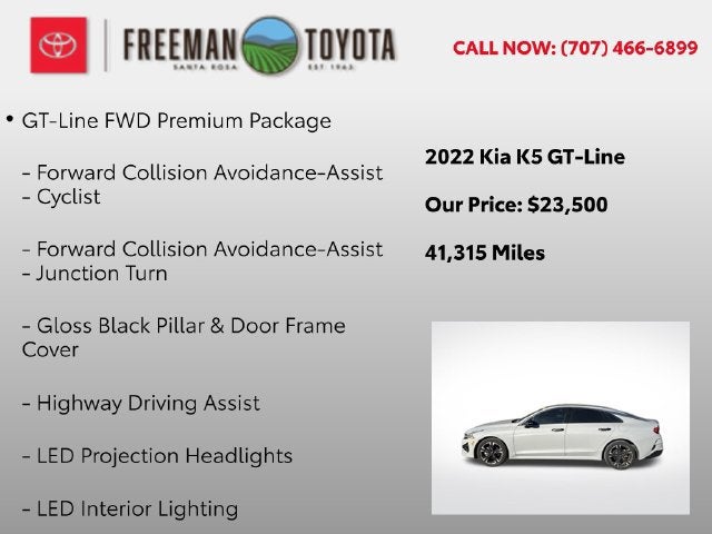 2022 Kia K5 GT-Line Auto FWD