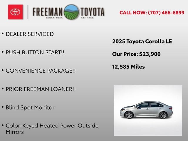 2025 Toyota Corolla LE CVT