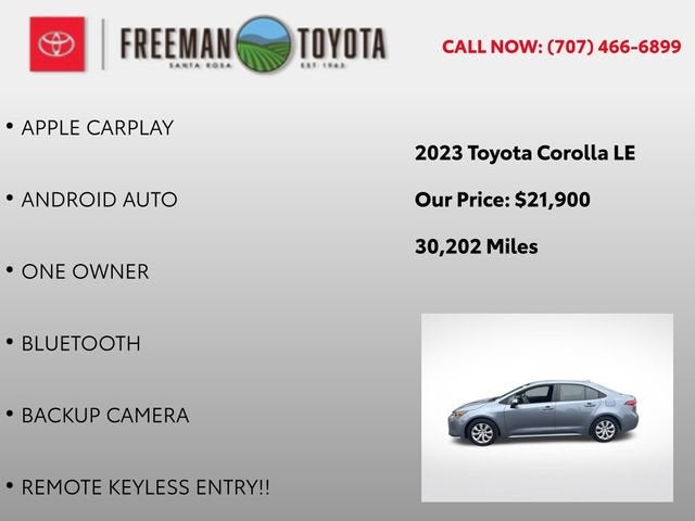 2023 Toyota Corolla LE CVT