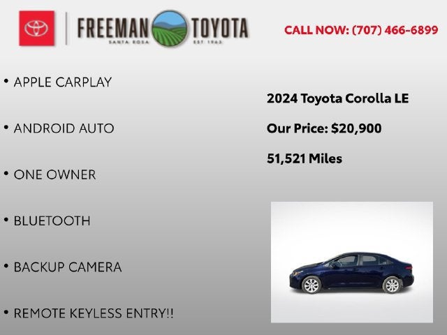 2024 Toyota Corolla LE CVT
