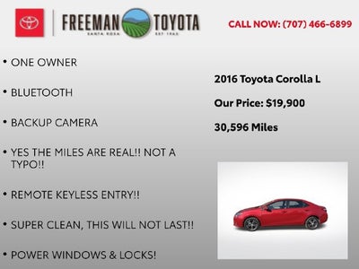 2016 Toyota Corolla Base
