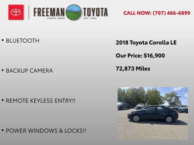 2018 Toyota Corolla LE CVT