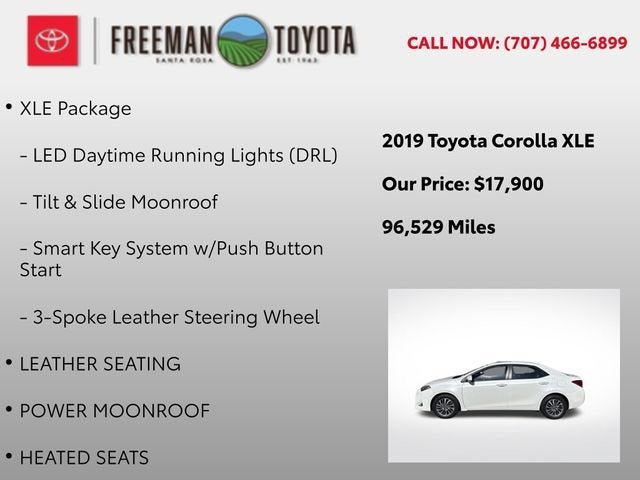 2019 Toyota Corolla XLE CVT