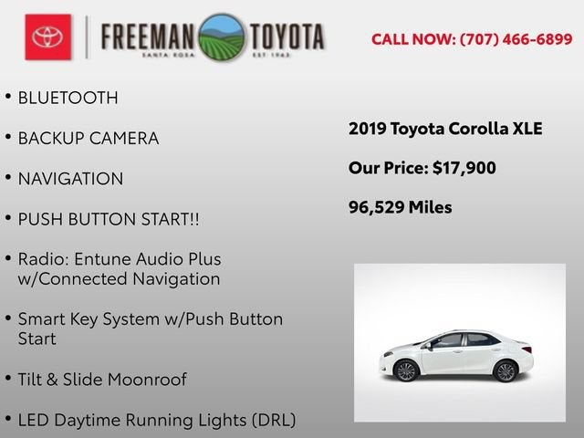 2019 Toyota Corolla XLE CVT