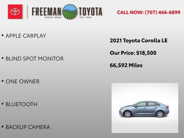 2021 Toyota Corolla LE CVT