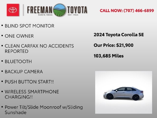2024 Toyota Corolla SE CVT