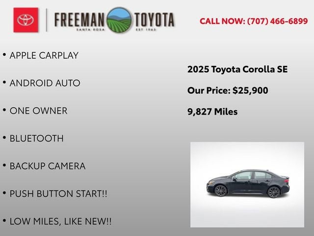 2025 Toyota Corolla SE CVT