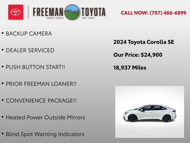 2024 Toyota Corolla SE CVT