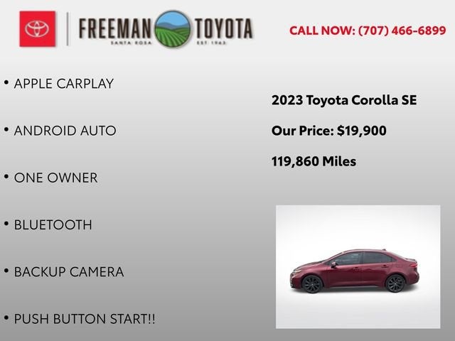 2023 Toyota Corolla SE CVT