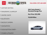 2021 Tesla Model 3 Standard Range Plus RWD