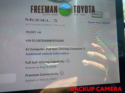 2021 Tesla Model 3 Standard Range Plus RWD